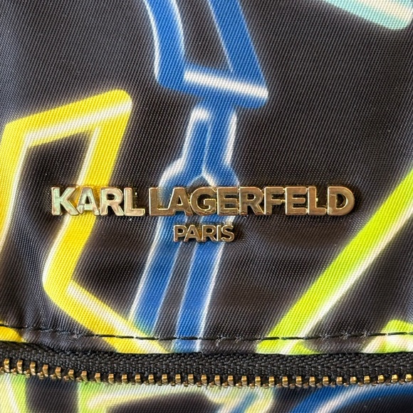 Karl Lagerfeld Black with Neon Accents Crossbody Bag - Picture 4 of 13